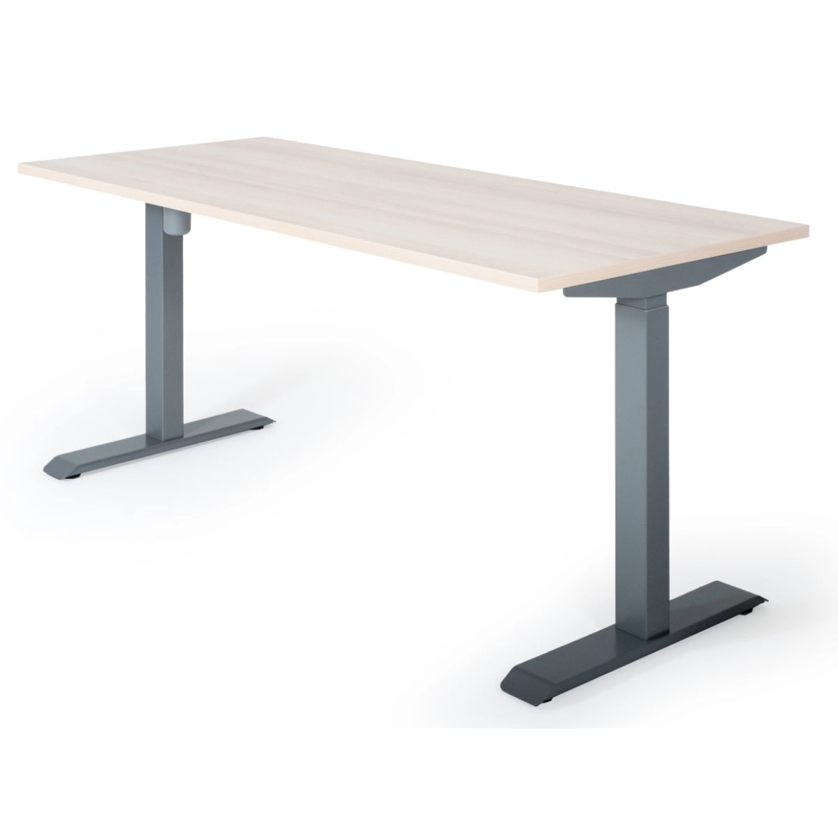 180x80 cm elektrisch Höhenverstellbarer Schreibtisch Unico Line, Graues Gestell Tischplatte Nabucco