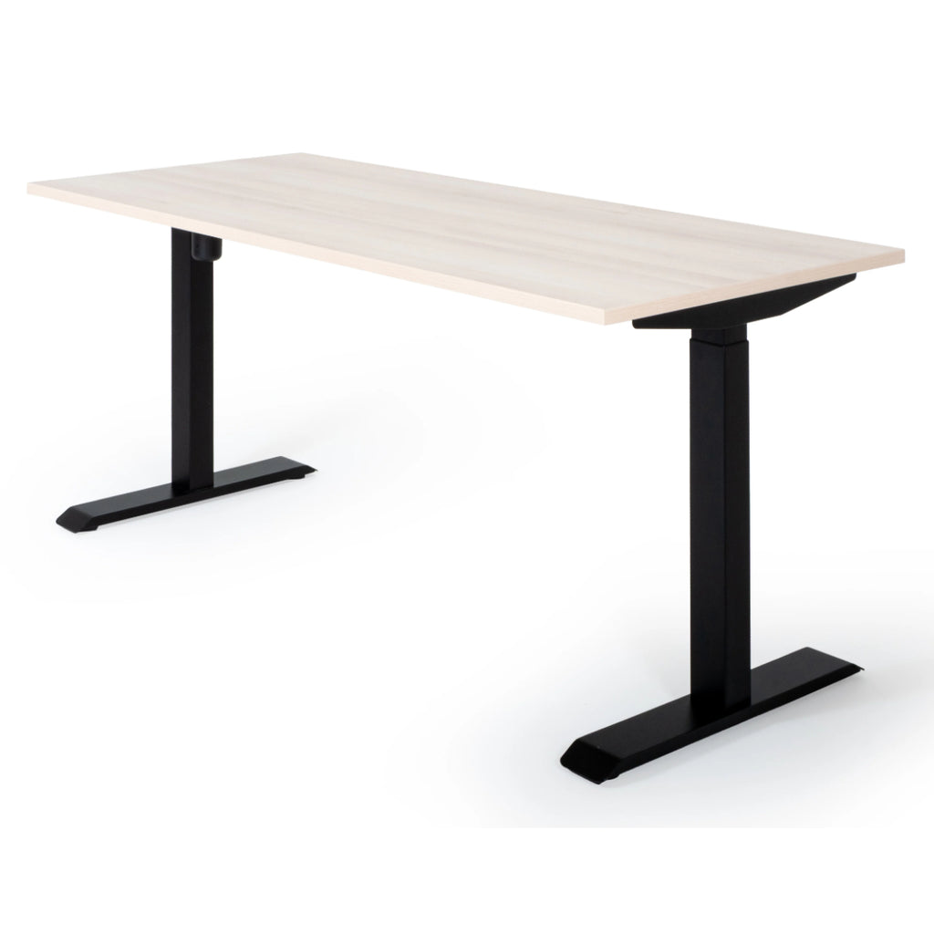 180x80 cm elektrisch Höhenverstellbarer Schreibtisch Unico Line, Schwarzes Gestell Tischplatte Nabucco