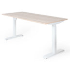 180x80 cm elektrisch Höhenverstellbarer Schreibtisch Unico Line, Wießes Gestell Tischplatte Nabucco