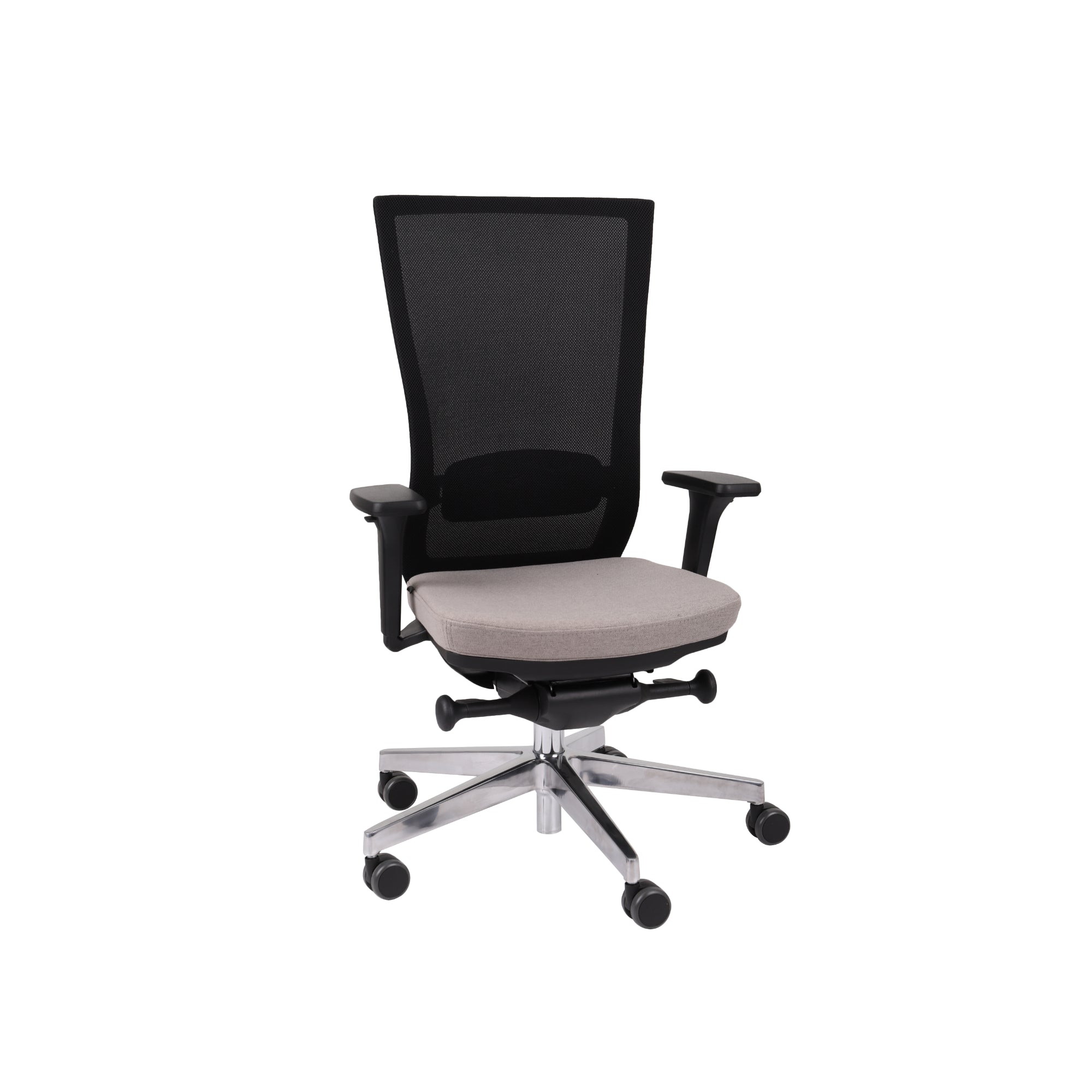 Marti Bürostuhl Ergonomisch mit Netz- oder gepolsterter Rückenlehne, Schwarzes Gestell, Chrome