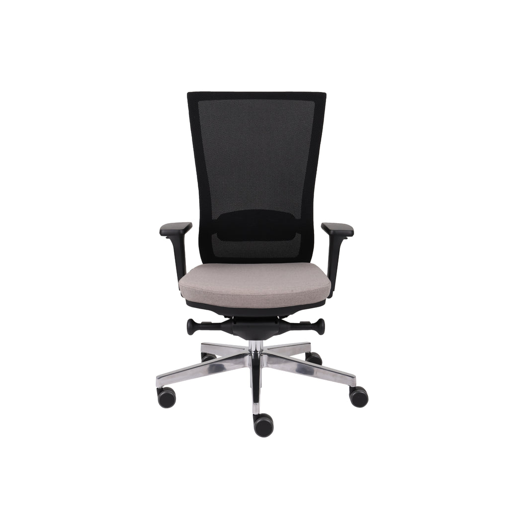 Marti Bürostuhl Ergonomisch mit Netz- oder gepolsterter Rückenlehne, Schwarzes Gestell, Chrome