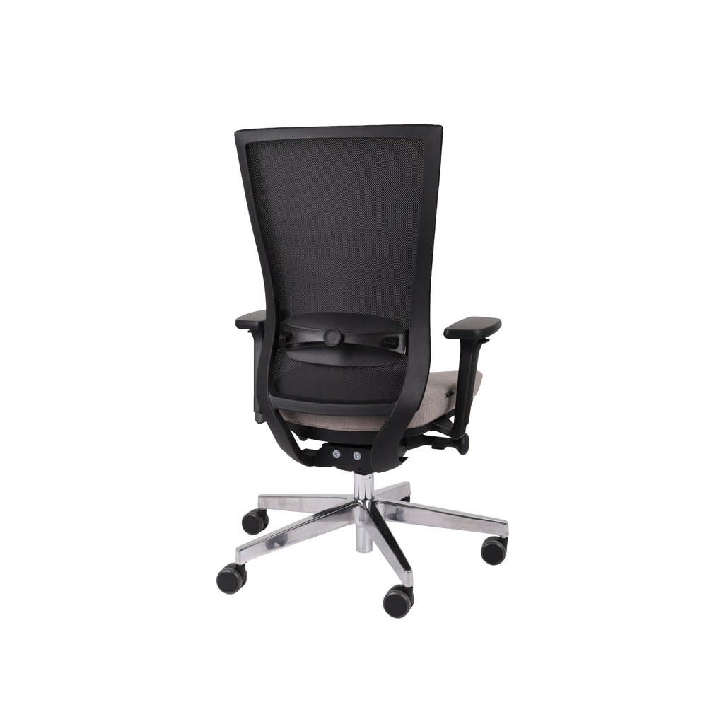 Marti Bürostuhl Ergonomisch mit Netz- oder gepolsterter Rückenlehne, Schwarzes Gestell, Chrome