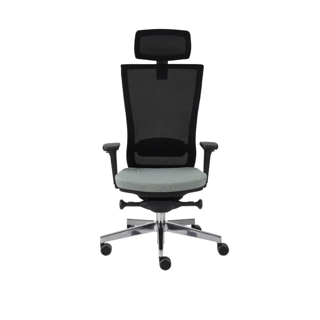 Marti Bürostuhl Ergonomisch mit Netz- oder gepolsterter Rückenlehne, Schwarzes Gestell, Chrome