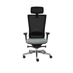 Marti Bürostuhl Ergonomisch mit Netz- oder gepolsterter Rückenlehne, Schwarzes Gestell, Chrome