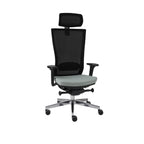 Marti Bürostuhl Ergonomisch mit Netz- oder gepolsterter Rückenlehne, Schwarzes Gestell, Chrome