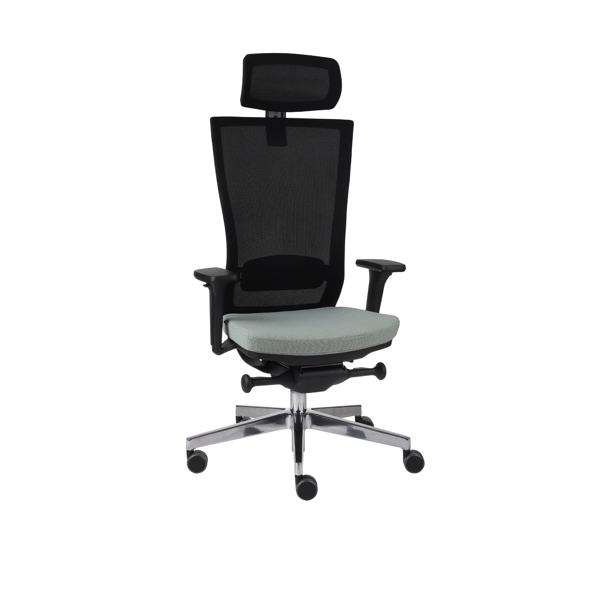 Marti Bürostuhl Ergonomisch mit Netz- oder gepolsterter Rückenlehne, Schwarzes Gestell, Chrome