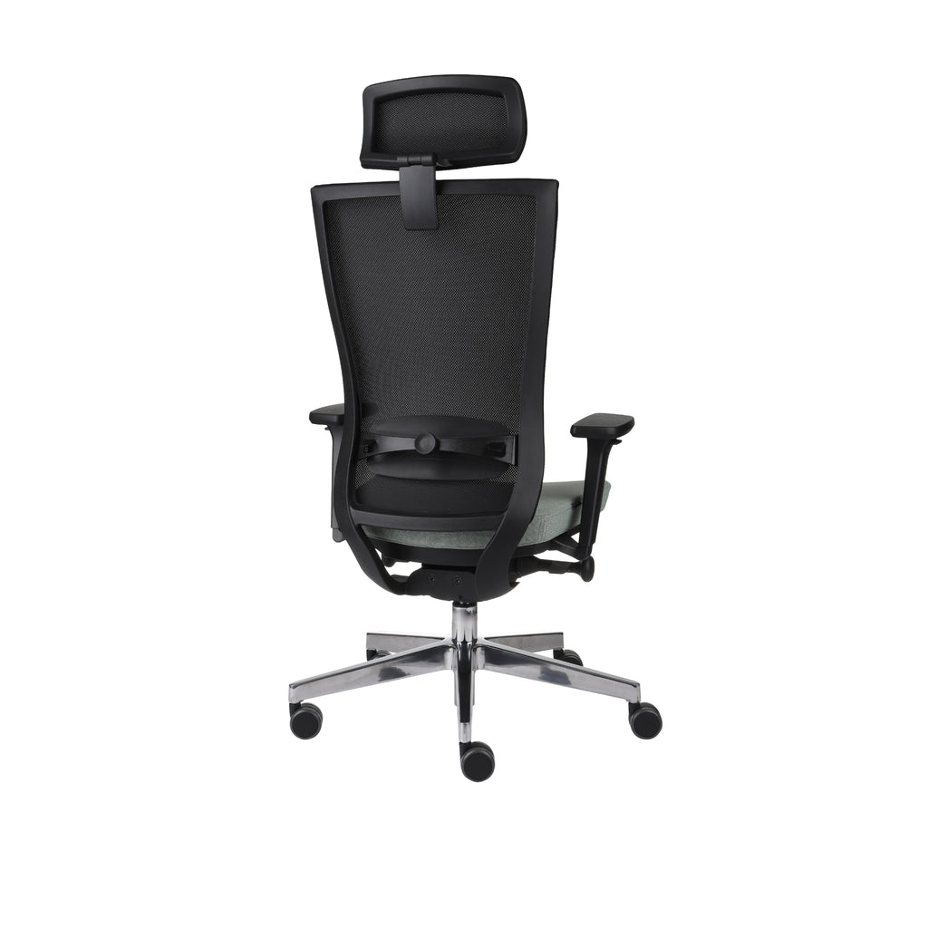 Marti Bürostuhl Ergonomisch mit Netz- oder gepolsterter Rückenlehne, Schwarzes Gestell, Chrome