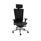 Marti Bürostuhl Ergonomisch mit Netz- oder gepolsterter Rückenlehne, Schwarzes Gestell, Chrome