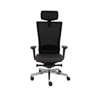 Marti Bürostuhl Ergonomisch mit Netz- oder gepolsterter Rückenlehne, Schwarzes Gestell, Chrome