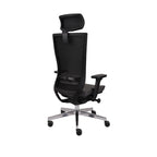 Marti Bürostuhl Ergonomisch mit Netz- oder gepolsterter Rückenlehne, Schwarzes Gestell, Chrome